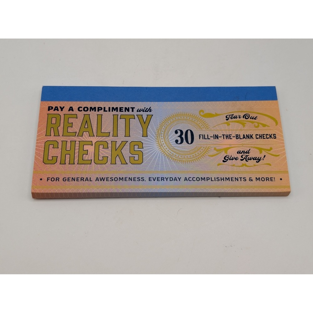 Chronicle Books Reality Checks Pay a Compliment 30 Tear Out Checks Stationery